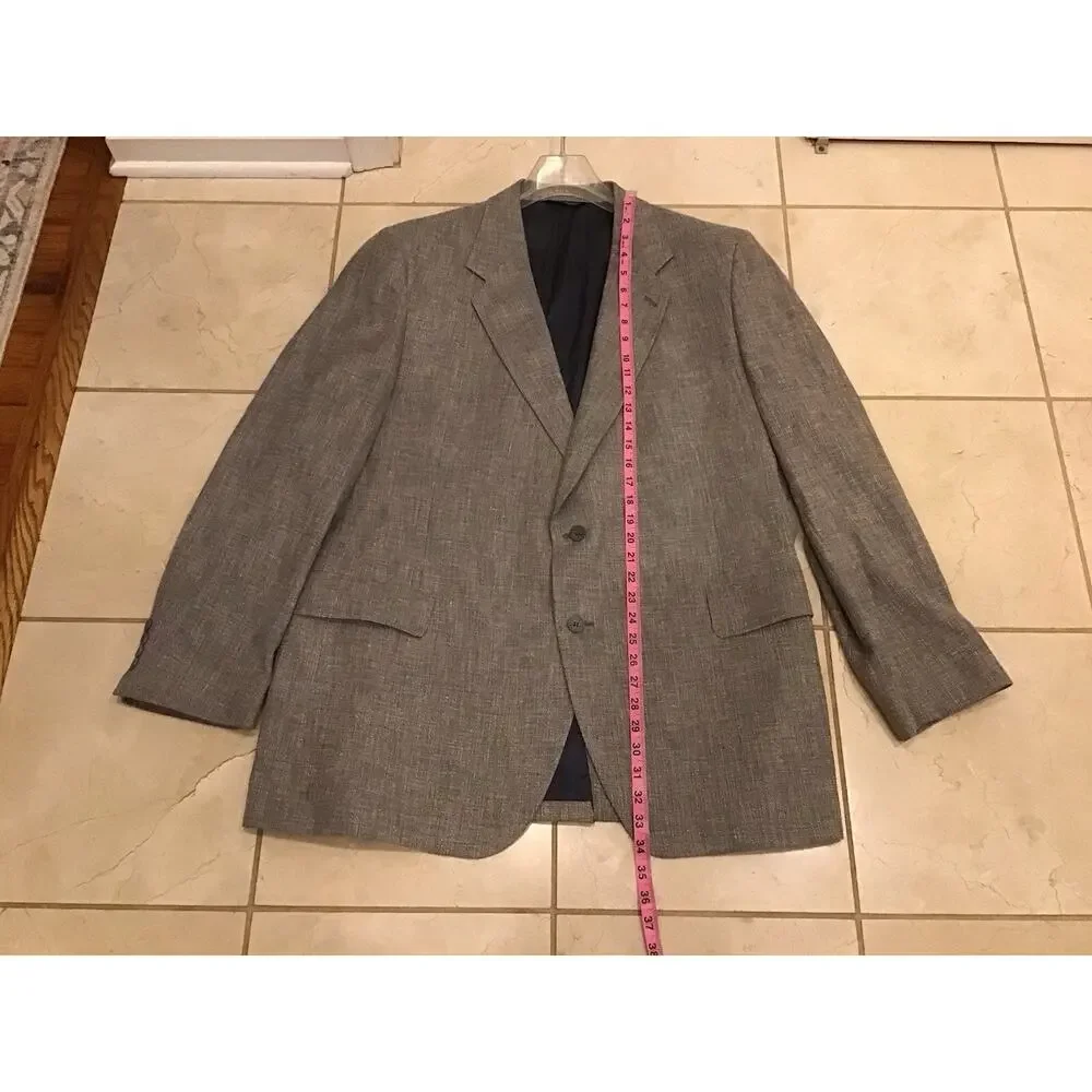 Kuppenheimer Men’s Blazer Sport Coat Summer Linen Bl. Pastel Tweed Superb 44L